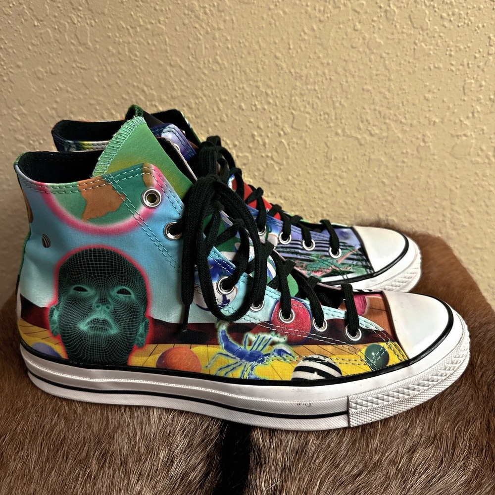 Converse Chuck 70 High Top Men 10 A01082C Outdoor Rave Psychedelic Regeneration - Picture 3 of 8